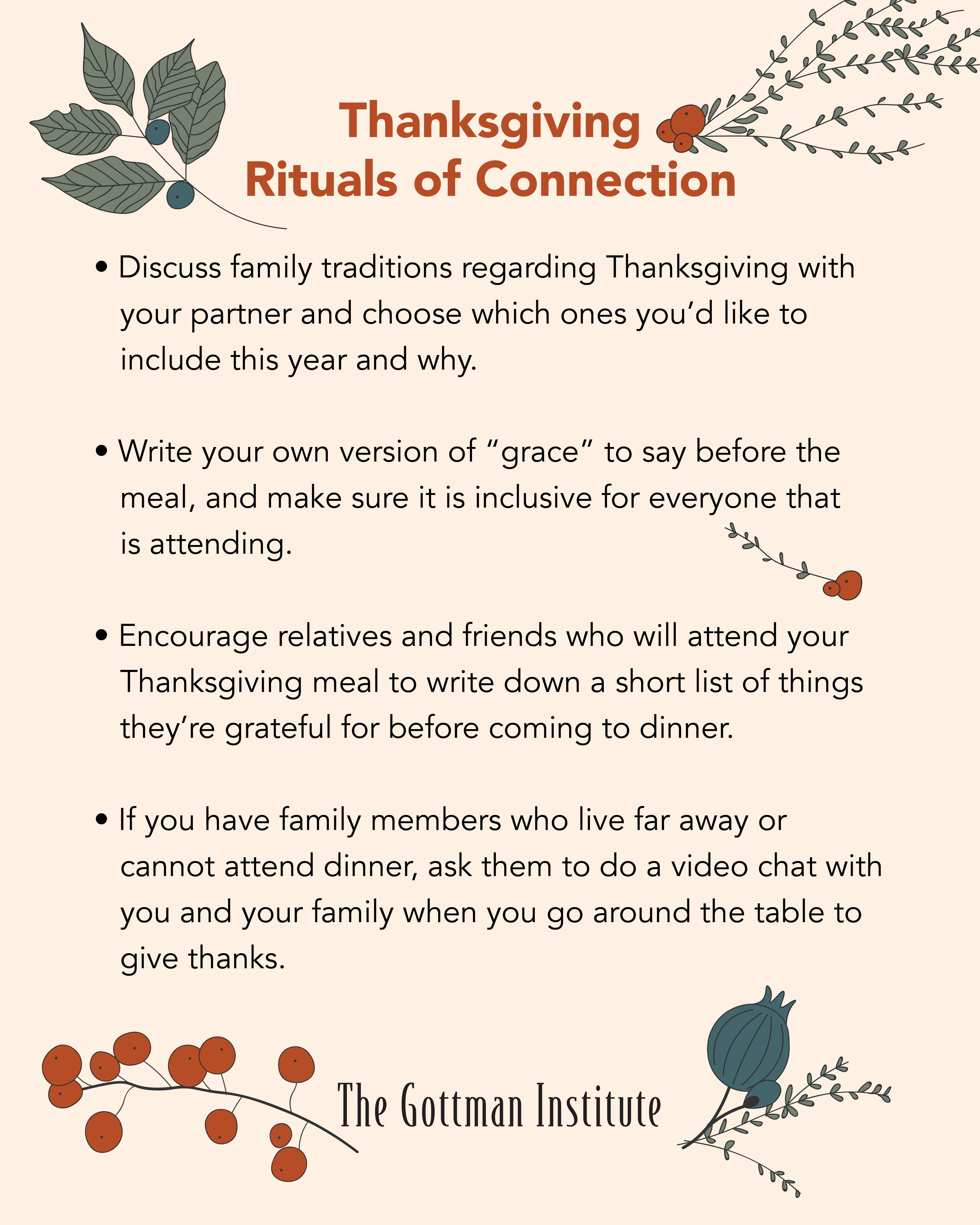 Thanksgiving Rituals of Connection