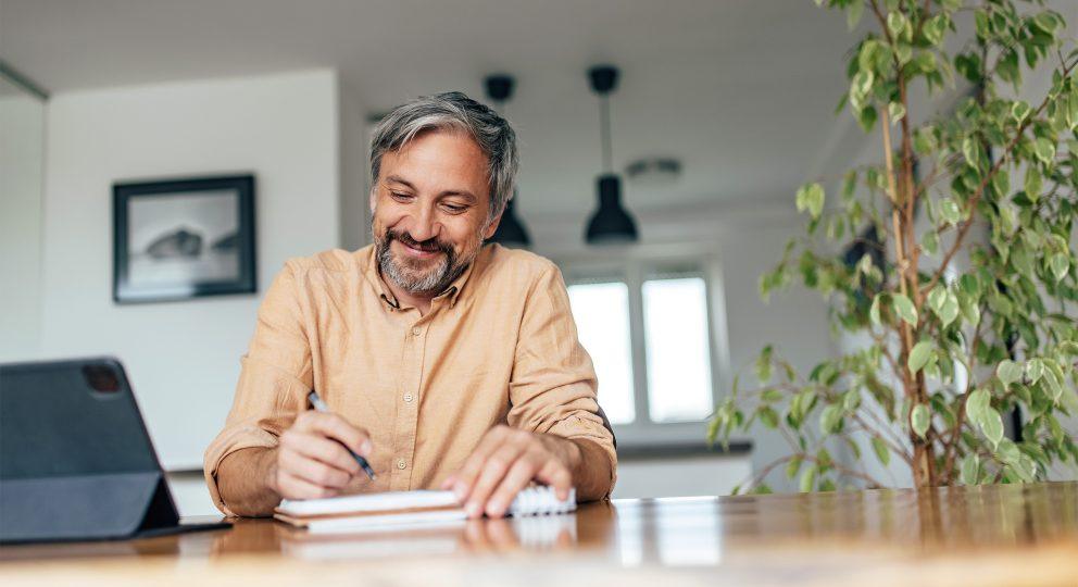 Man working at desk