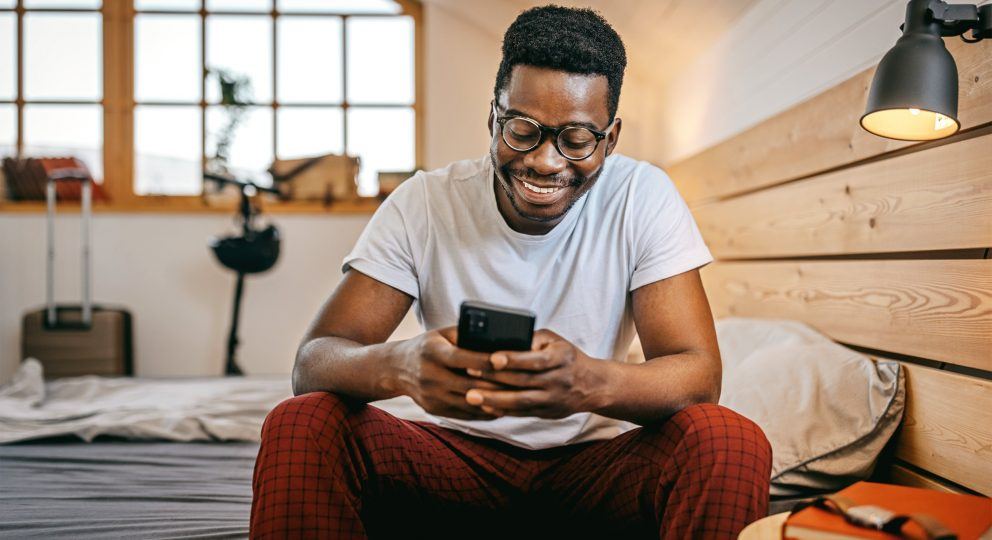 Singles Snapshot Banner Image Single man on phone