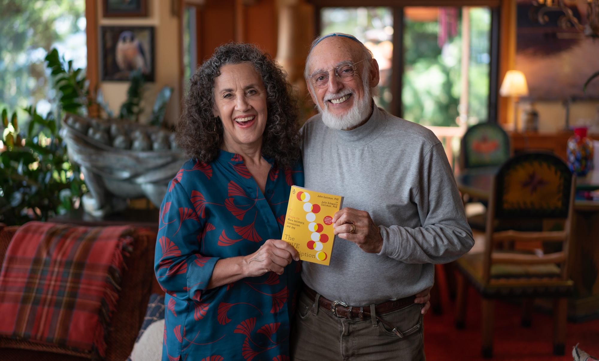 photo of John & Julie Gottman with Love Prescription book