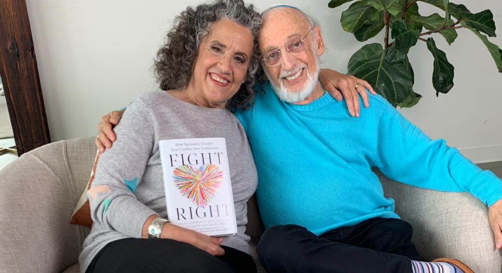 Julie and John Gottman with Fight Right book