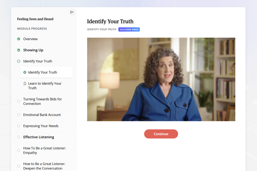 Feeling Seen and Heard- Get detailed video explanations