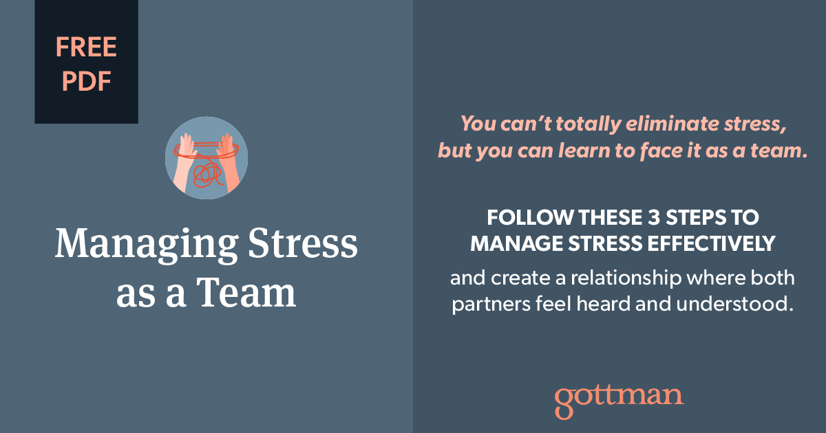 Sign up for the Love Notes Newsletter for your free couples guide to managing stress as a team.